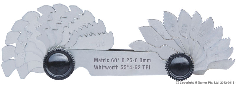 Accud AC-925-062-52 60deg Metric & 55deg Whitworth Thread Gauge