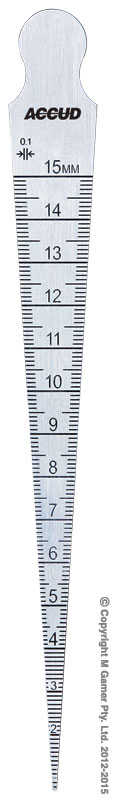 Accud AC-962-015-05 15mm Taper Gauge