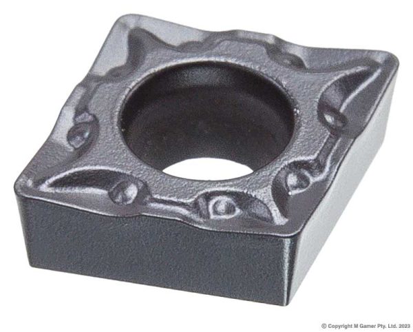 Harlingen CCMT060202 6mm CCMT TiN Micro - Grain Carbide Finishing Insert - Pack of 10