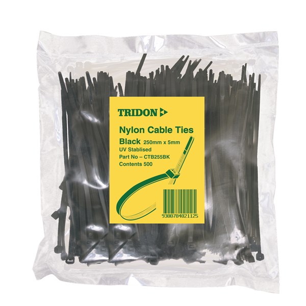 Tridon Cable Tie - Black 100mm long x 3mm wide - Pack of 500