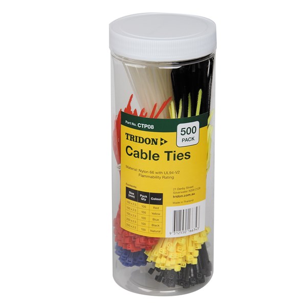 Tridon Cable Tie Assorted Pack - Assorted Colours