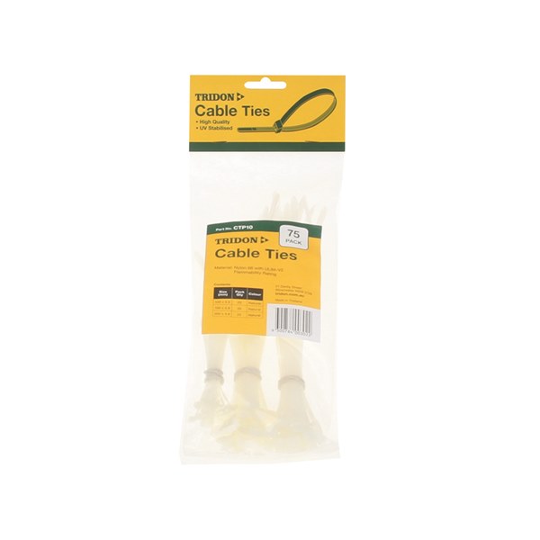 Tridon Cable Tie Combo Pack - Natural - Pack of 75
