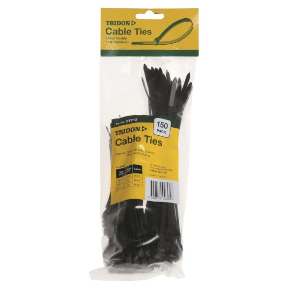 Tridon Cable Tie Combo Pack - Black - Pack of 150