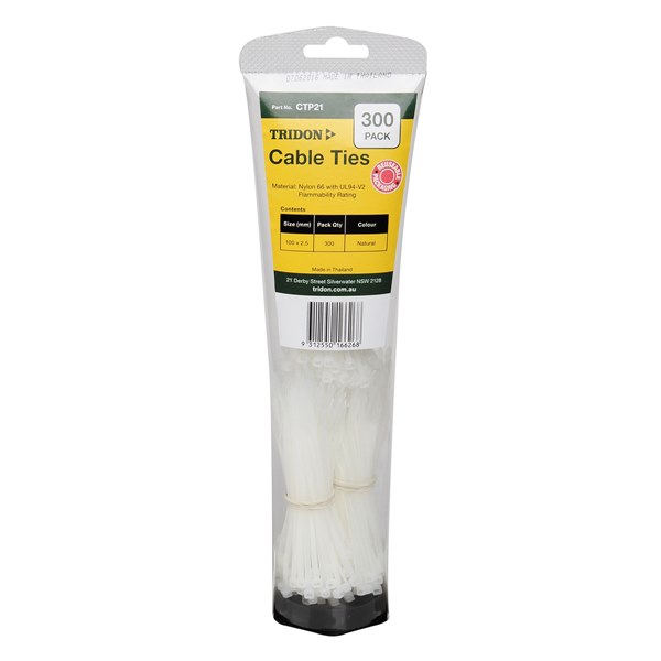 Tridon Cable Tie Combo Pack 100mm long x 3mm wide - Pack of 300