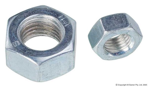 Geiger GAK14 Zinc Plated Hex Nuts