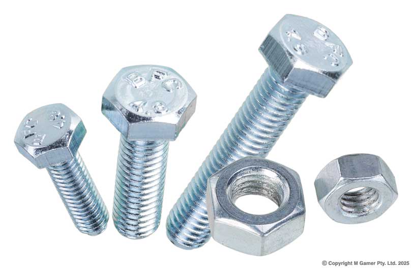 Geiger GAK33 Zinc Plated Mild Steel Nuts Bolts & Washers (Grade 8.8)