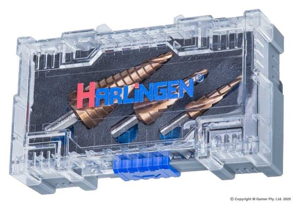 Harlingen H-11-001B-S01 Spiral Flute TiN Coated Step Drill Set of 3