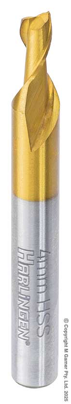 Harlingen H-11-048-T002 4mm Two Flute End Mill - HSS