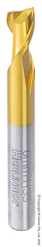 Harlingen H-11-048-T004 6mm Two Flute End Mill - HSS