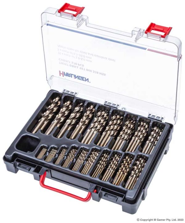 Harlingen H-11-275-003 1-10mm Cobalt/HSS Twist Drill 170 Piece Set