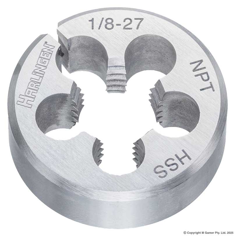 Harlingen H-12-100-A012 1/8" NPT HSS Round Die