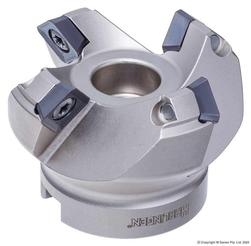 Harlingen H-231-56-001 45deg Indexable SEMT Nickel Plated Face Mill - 50mm
