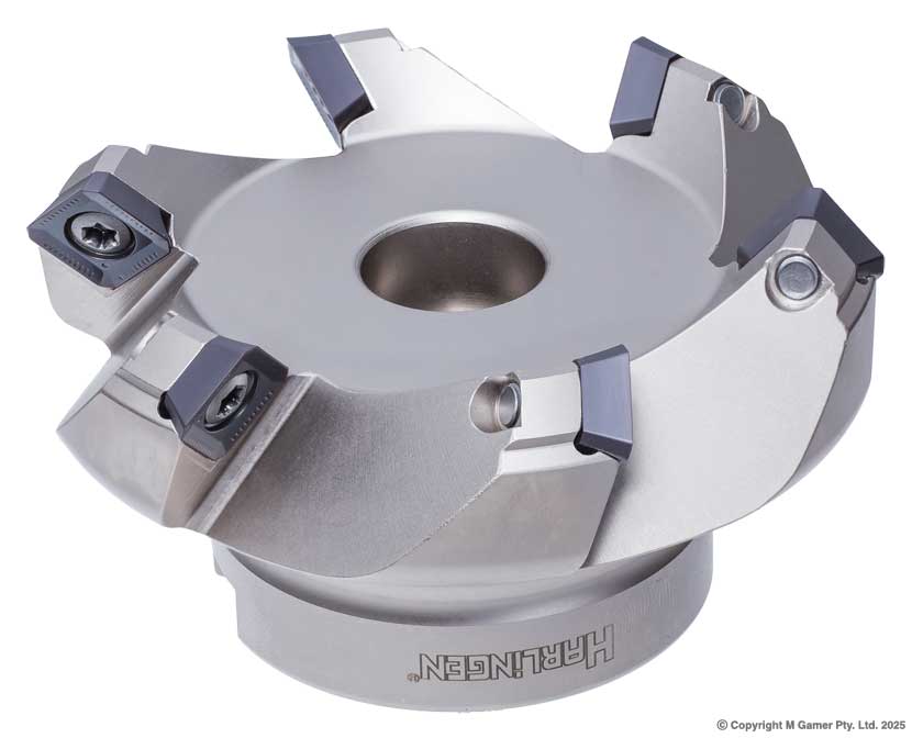 Harlingen H-231-56-003 45deg Indexable SEMT Nickel Plated Face Mill - 80mm
