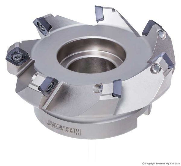 Harlingen H-231-56-004 45deg Indexable SEMT Nickel Plated Face Mill - 100mm