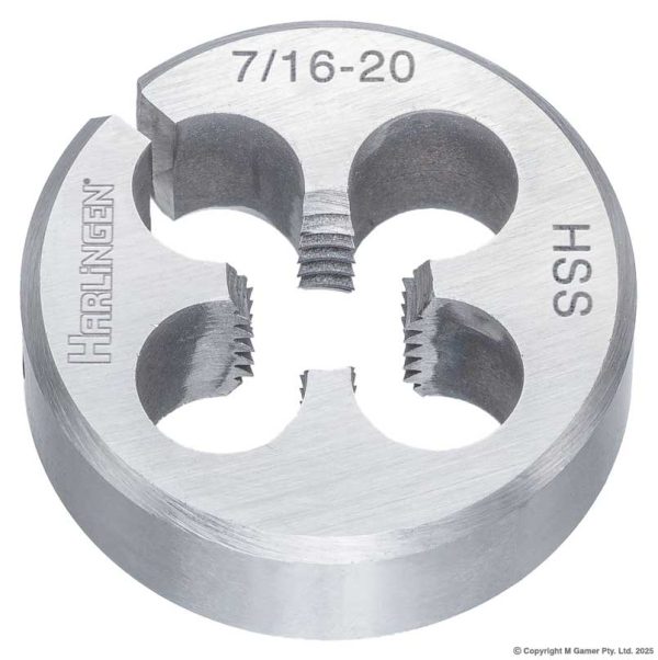 Harlingen H-581-22-127 7/16" x 20 UNF HSS Round Die