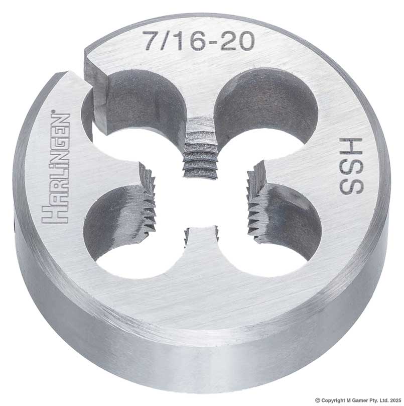 Harlingen H-581-22-127 7/16" x 20 UNF HSS Round Die
