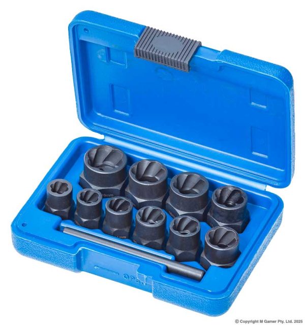 Harlingen H-60-015-001 10 Piece Damaged Bolt Remover Set
