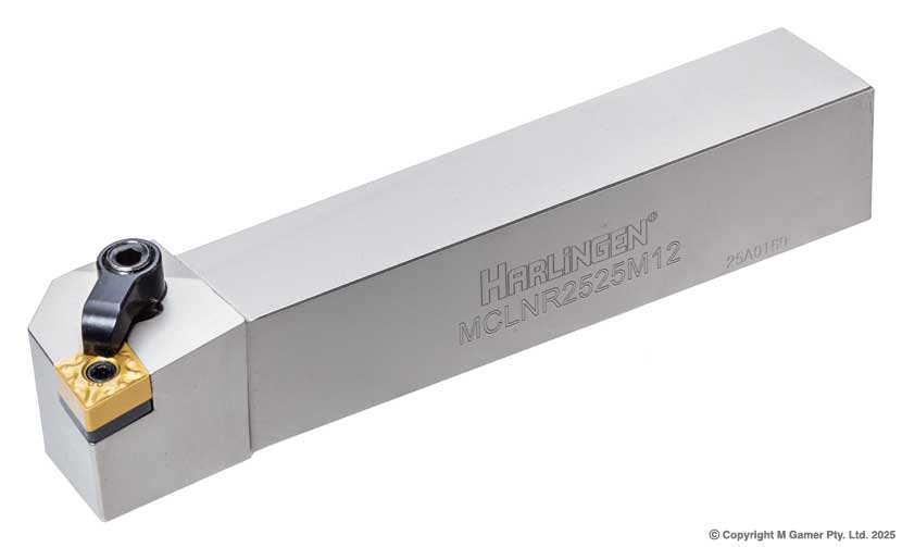Harlingen MCLNR2525M12 25mm Right Handed Negative Rake CNMG Tool Holder