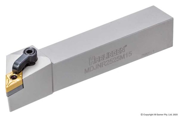 Harlingen MDJNR2525M15 25mm Right Handed Negative Rake DNMG Tool Holder