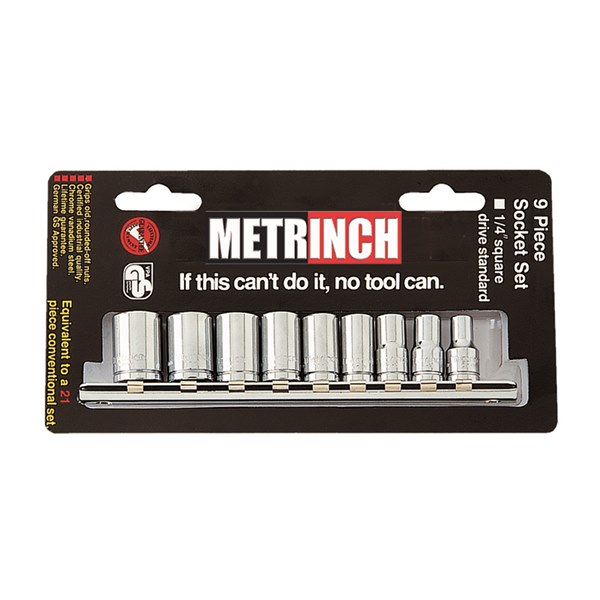 Metrinch Standard Socket Set 1/4" Drive