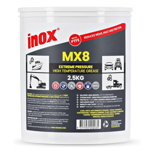 Inox MX8 Extreme Pressure High Temp Grease - 2.5kg Tub