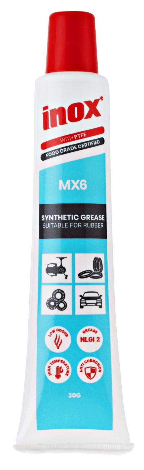 Inox MX6 Food Grade Rubber Grease - Display Box - 30g Tube