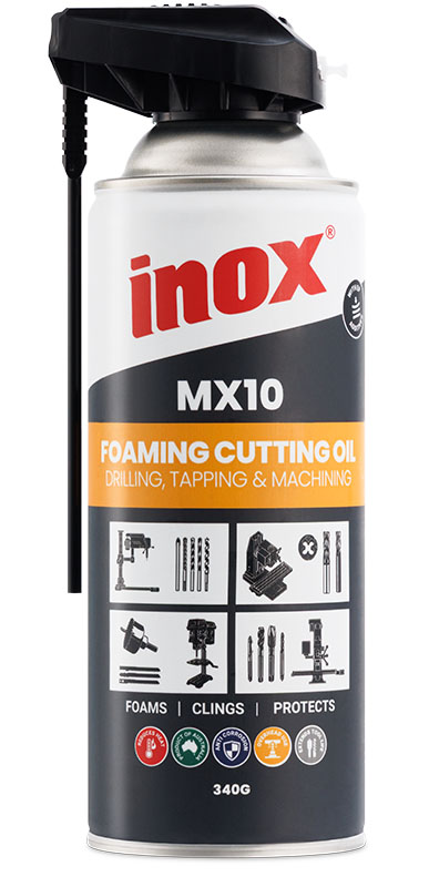 Inox MX10 Foaming Cutting Oil - 2-Way Nozzle - 340g Aerosol