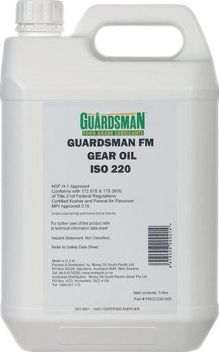 Morey's Guardsman FM Gear Oil ISO 220 - 5L Bottle