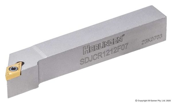 Harlingen SDJCR1212F07 12mm Right Handed DCMT Indexible Tool Holder