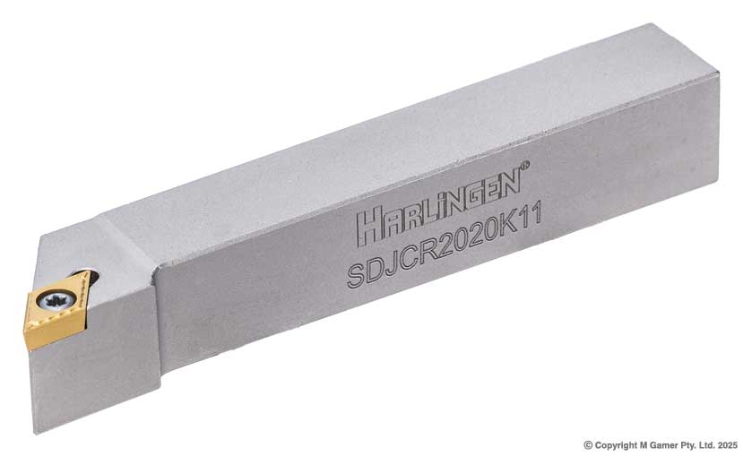 Harlingen SDJCR1616H11 16mm Right Handed DCMT Indexible Tool Holder