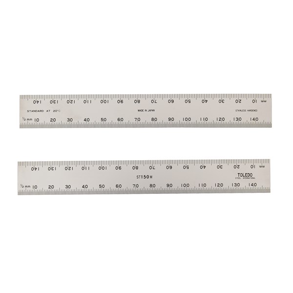 Toledo Stainless Steel Double Sided Rule Metric