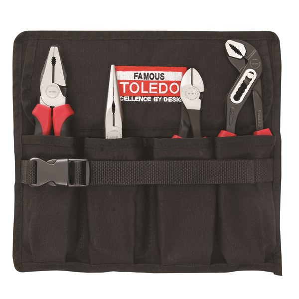 Toledo 4 Pc Plier Set Supplied In Reusable Tool Roll