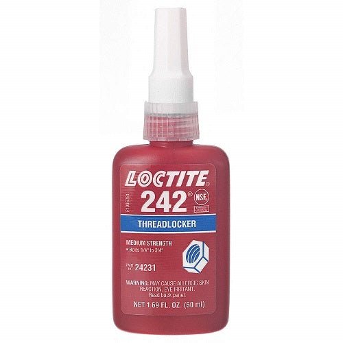 Loctite 242 Threadlocker - Medium Strength/Viscosity - Blue - 50ml Bottle