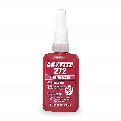 Loctite 272 Threadlocker - High Strength - High Temp - Red - 50ml Bottle