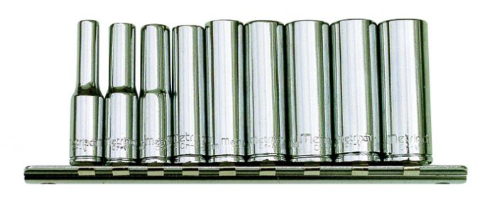 Metrinch Deep Socket Set 1/4IN Drive 9PC