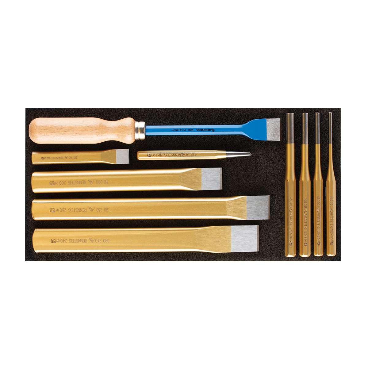 Rennsteig Chisel & Punch Set - 10 Piece